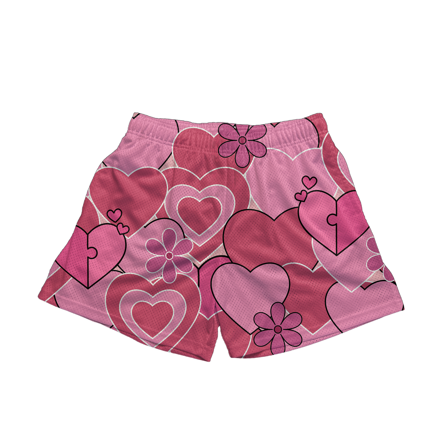 UT Valentinstag Mesh-Shorts Rot