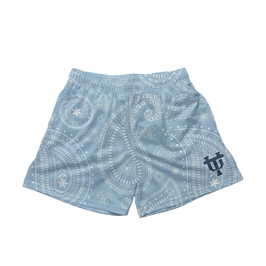 UT Paisley mesh shorts Blue
